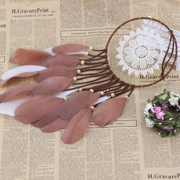 Creative Hand-woven Crafts Coffee Dream catcher Home Car Wall Hanging Decoration - Image 3