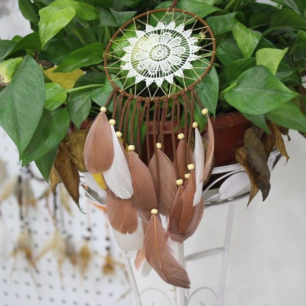 Creative Hand-woven Crafts Coffee Dream catcher Home Car Wall Hanging Decoration - Image 4