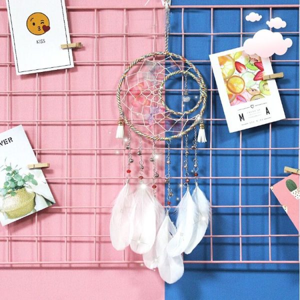 Creative Hand-woven Crafts Sun and Moon Dream Catcher Home Car Wall Hanging Decoration - Image 3