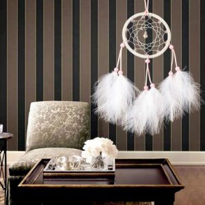 Sweet Pink Beads Fluffy Single Ring Dream Catcher