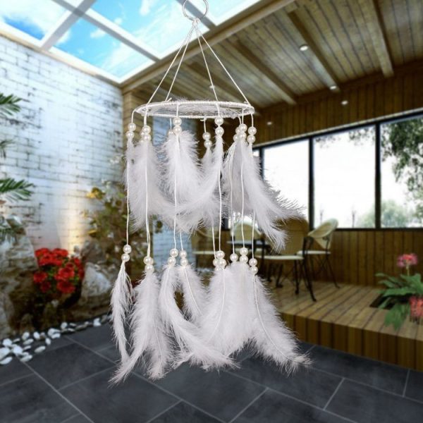 Creative Feather Lantern Shaped Dream Catcher Home Decoration Pendant - Image 2