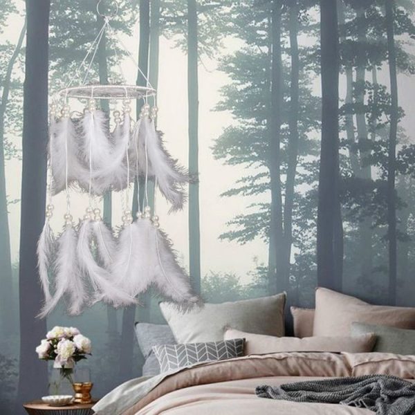 Creative Feather Lantern Shaped Dream Catcher Home Decoration Pendant - Image 3
