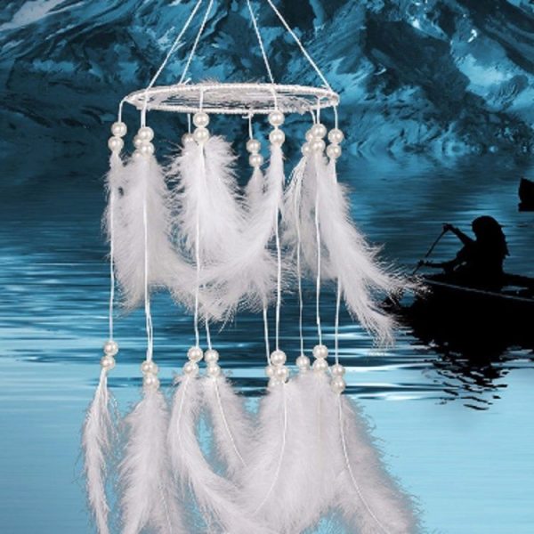 Creative Feather Lantern Shaped Dream Catcher Home Decoration Pendant - Image 4