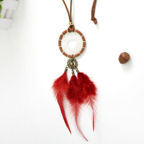 Feather Necklace Indian Style Dream Catcher - Image 2
