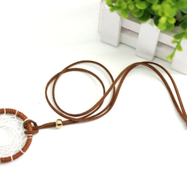 Feather Necklace Indian Style Dream Catcher - Image 3