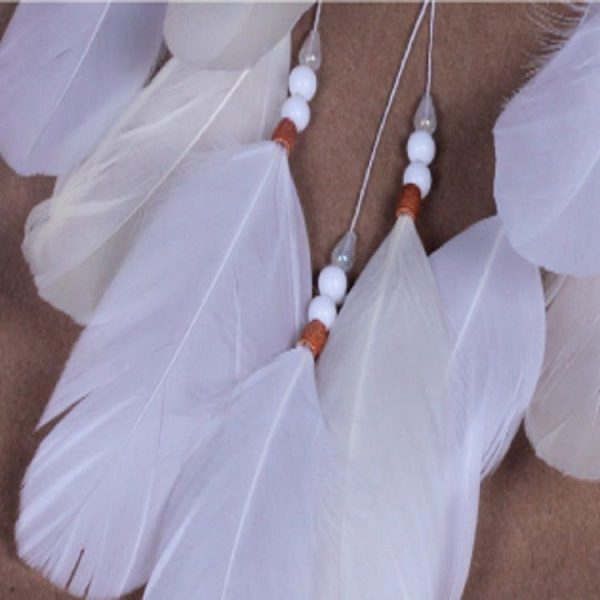 Colorful Beads Single Ring Feather Dream Catcher Hanging Birthday Gift - Image 6