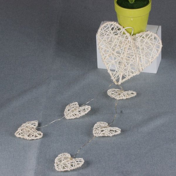 Creative Rattan Love Heart Bell Room Ornaments - Image 2