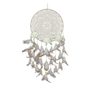 Creative Lace Hand-woven Crafts Flower Dream Catcher Home Car Wall Hanging Decoration