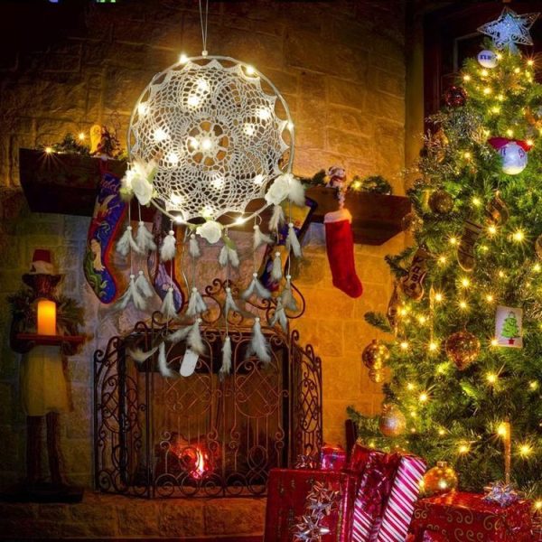 Creative Lace Hand-woven Crafts Flower Dream Catcher Home Car Wall Hanging Decoration - Image 5