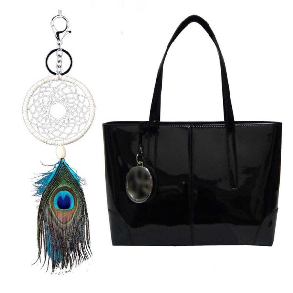 Handmade Peacock Hair Dream Catcher - Image 2