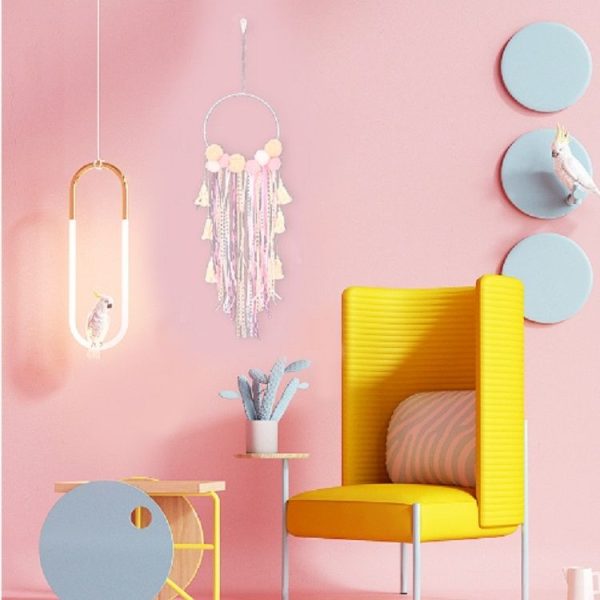 Cute Hair Ball Small Tassel Dream Catcher Hanging - Image 2