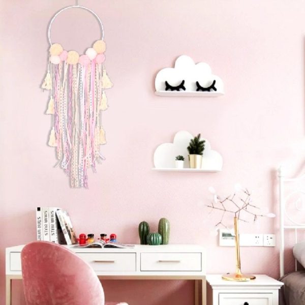 Cute Hair Ball Small Tassel Dream Catcher Hanging - Image 3