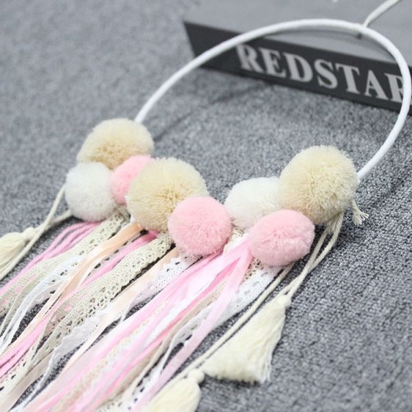Cute Hair Ball Small Tassel Dream Catcher Hanging - Image 5