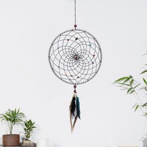 Single Ring Gravel Feather Dreamcatcher Home Decoration