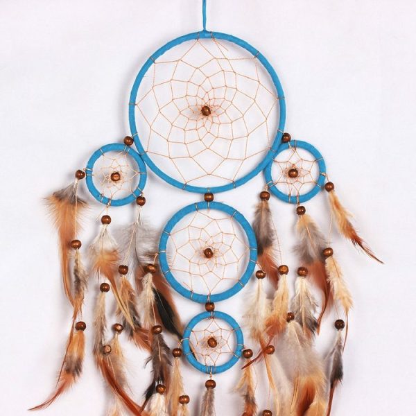 Five-ring Feather Dream Catcher Home Decoration - Image 2