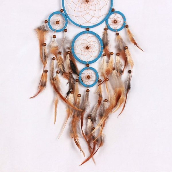 Five-ring Feather Dream Catcher Home Decoration - Image 3