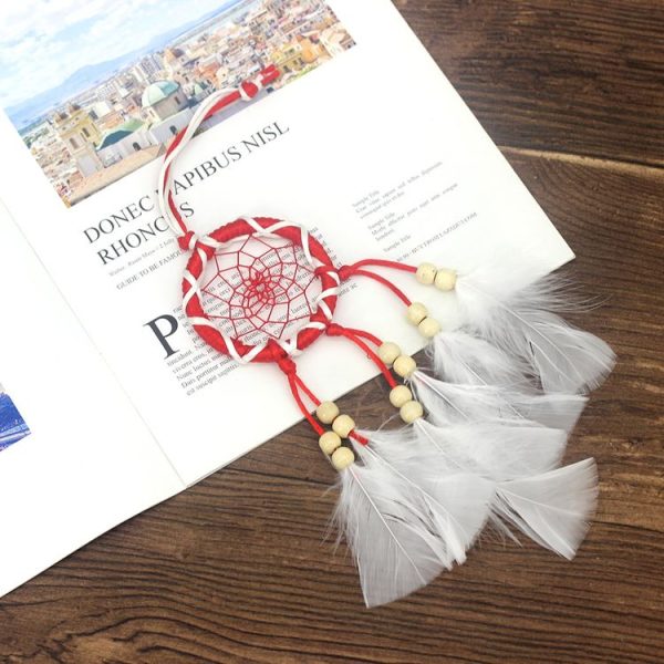 Mini Single Ring Feather Dreamcatcher Hanging Gift - Image 4