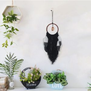 Creative Lace Hand-woven Crafts Dark Black Dream Catcher Home Car Wall Hanging Decoration