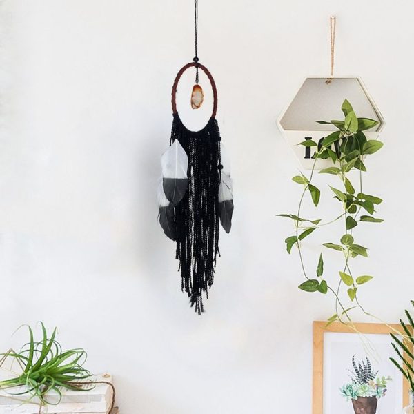 Creative Lace Hand-woven Crafts Dark Black Dream Catcher Home Car Wall Hanging Decoration - Image 2
