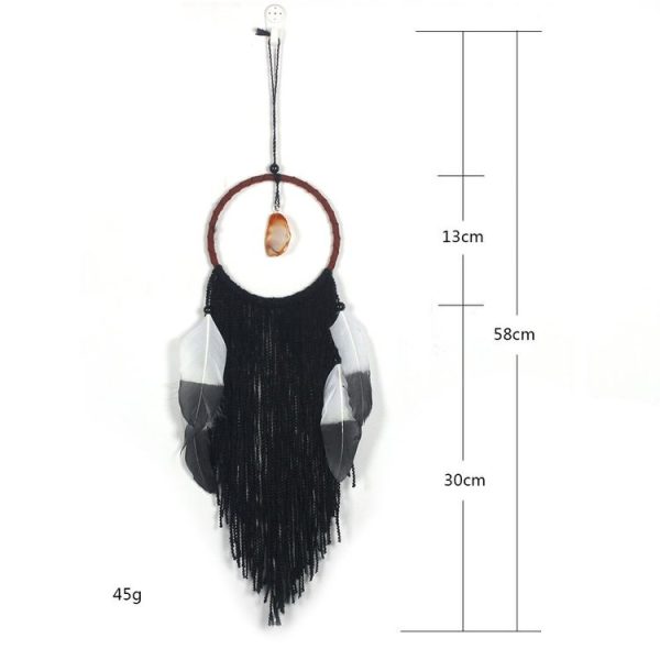 Creative Lace Hand-woven Crafts Dark Black Dream Catcher Home Car Wall Hanging Decoration - Image 5