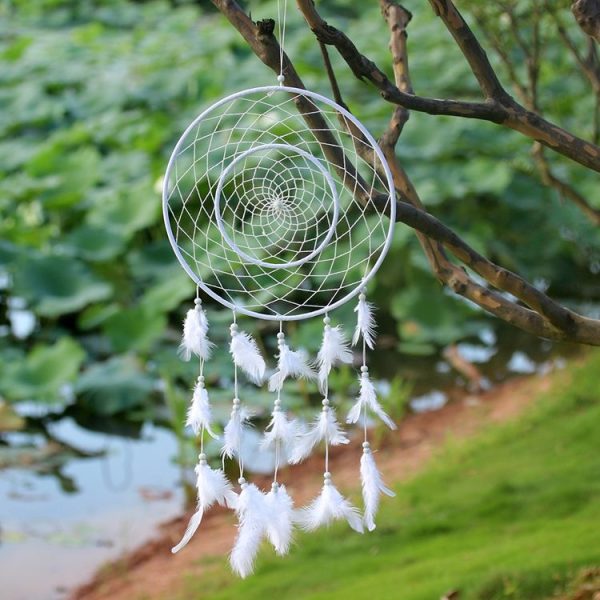 Concentric Ring Dream Catcher Decoration Pendant - Image 4