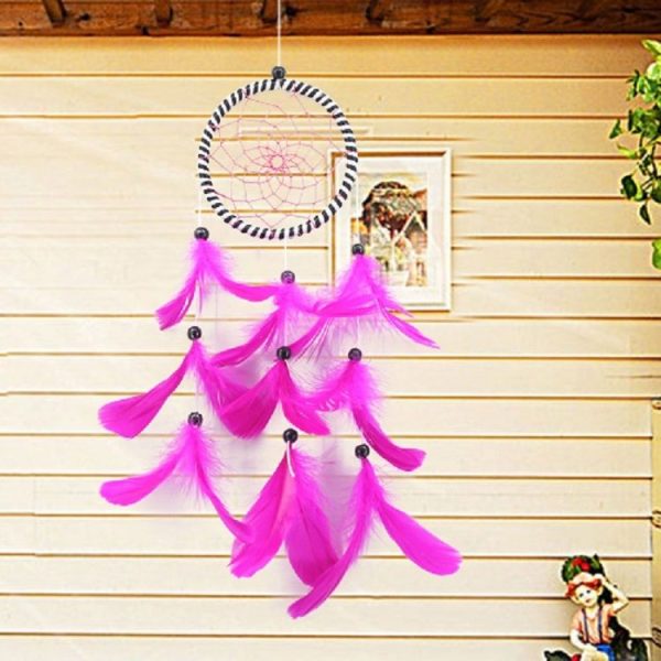 Single Ring Feather Dream Catcher Home Accessories - Image 2