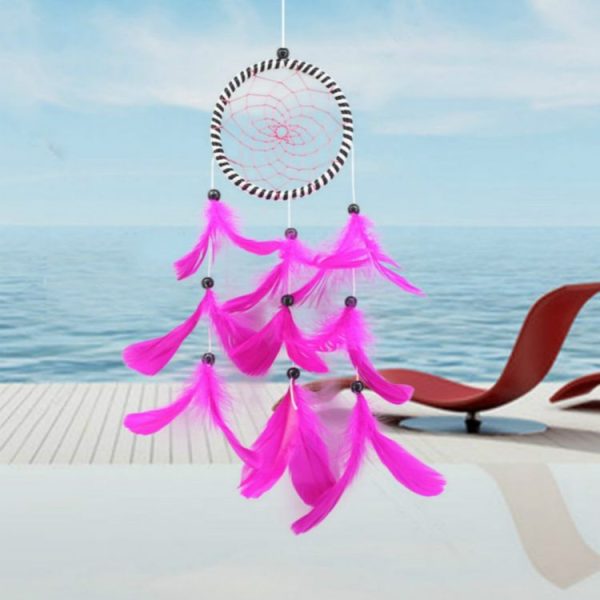 Single Ring Feather Dream Catcher Home Accessories - Image 3