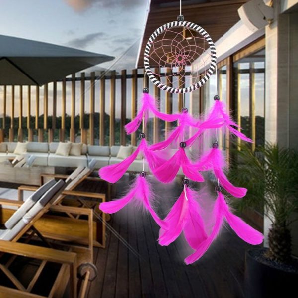 Single Ring Feather Dream Catcher Home Accessories - Image 4