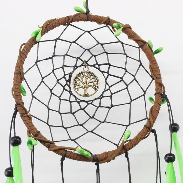 DIY Creative Hand-woven Crafts Green Dream Catcher Home Car Wall Hanging Decoration, Specification: Green Material Package - Image 4