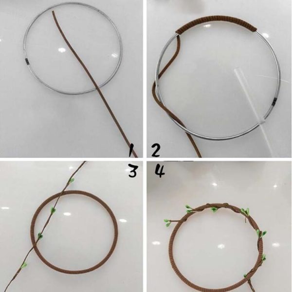 DIY Creative Hand-woven Crafts Green Dream Catcher Home Car Wall Hanging Decoration, Specification: Green Material Package - Image 6