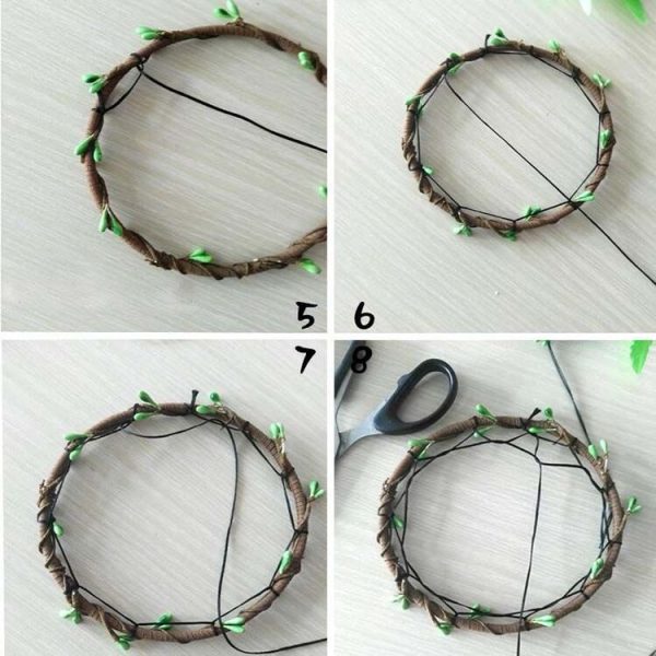 DIY Creative Hand-woven Crafts Green Dream Catcher Home Car Wall Hanging Decoration, Specification: Green Material Package - Image 7