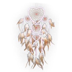 Heart Five Rings Feather Dreamcatcher House Decoration