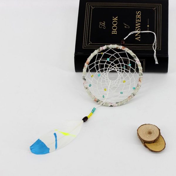 Creative Hand-woven Crafts Single Ring Dream Catcher Home Car Wall Hanging Decoration - Image 4