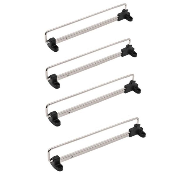 Y01B Plastic Head 14 inches Wardrobe Hardware Push-Pull Hanging Rod Clothes Rail - Image 2