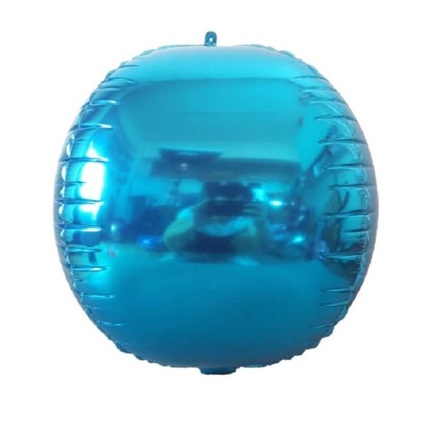 Holiday Party Wedding Decoration 4D Colorful Round Mirror Balloon, Specification: 22 inches 4D (Blue) - Image 2
