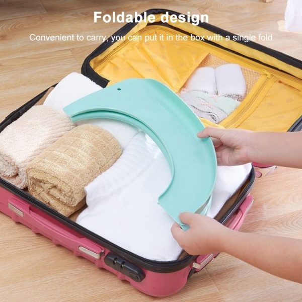 Travel Portable Foldable Toilet Pad Plastic Waterproof Bathroom Seat Cover Mats (Pink) - Image 7