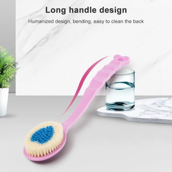 Hanging Long Handle Bath Brush Soft Fur Wash Adult Massage Rub Back Brush (Blue) - Image 4