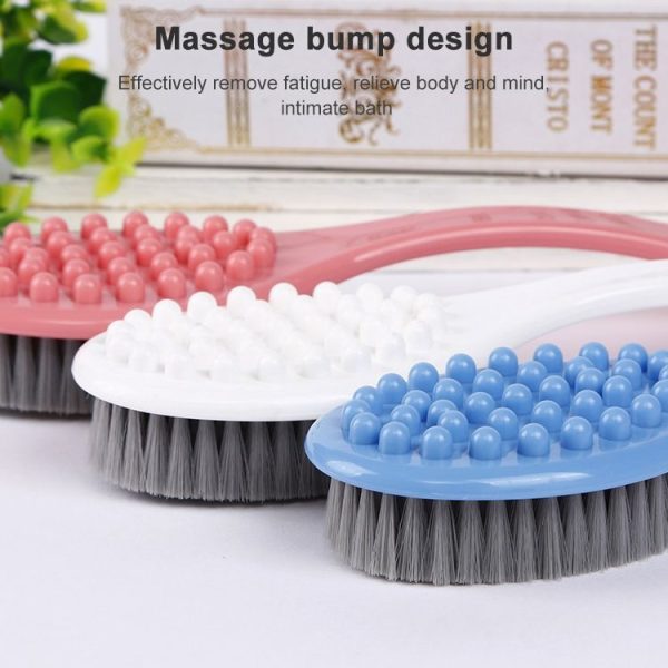 Hanging Long Handle Bath Brush Soft Fur Wash Adult Massage Rub Back Brush (Blue) - Image 6