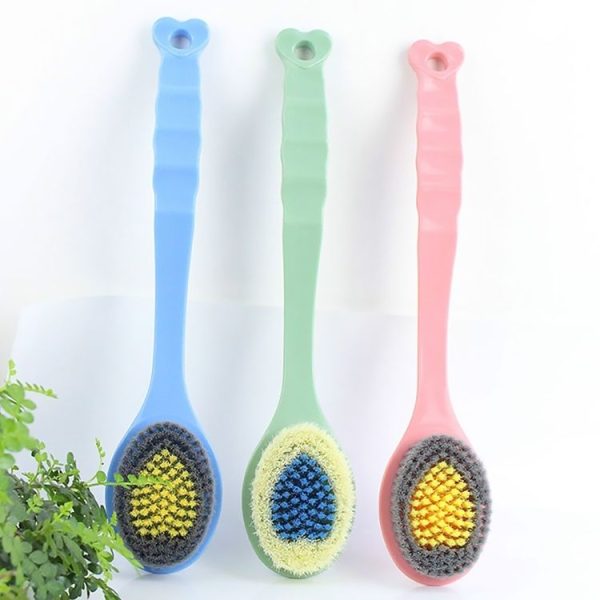 Hanging Long Handle Bath Brush Soft Fur Wash Adult Massage Rub Back Brush (Blue) - Image 8