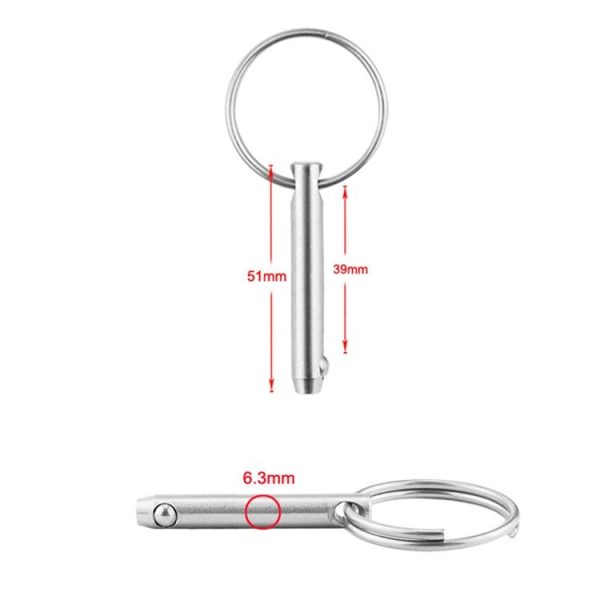 2 PCS Boat Accessories 316 Stainless Steel Ball Pin Quick Release And Quick Release Safety Pin Spring Steel Ball Pin, Size: 6.3x 51mm - Image 4