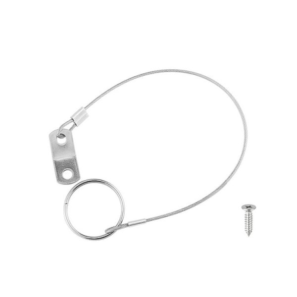 3 PCS 300mm Stainless Steel Lanyard Anti-Lost Loop with Quick Release Ring & Rubber Coating - Image 2