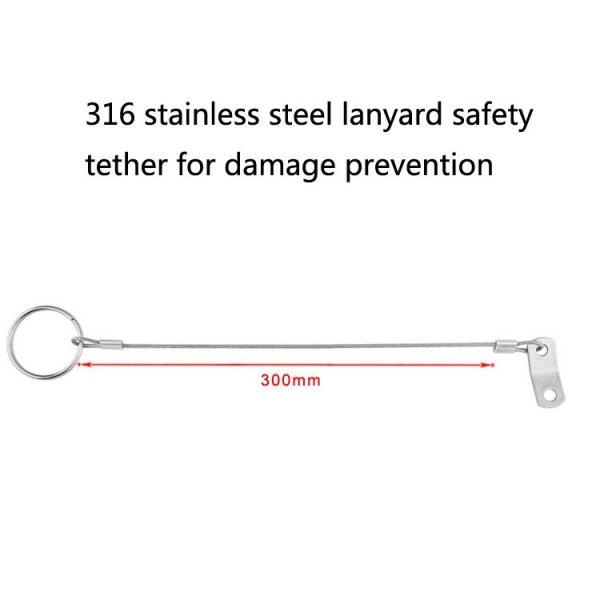 3 PCS 300mm Stainless Steel Lanyard Anti-Lost Loop with Quick Release Ring & Rubber Coating - Image 3