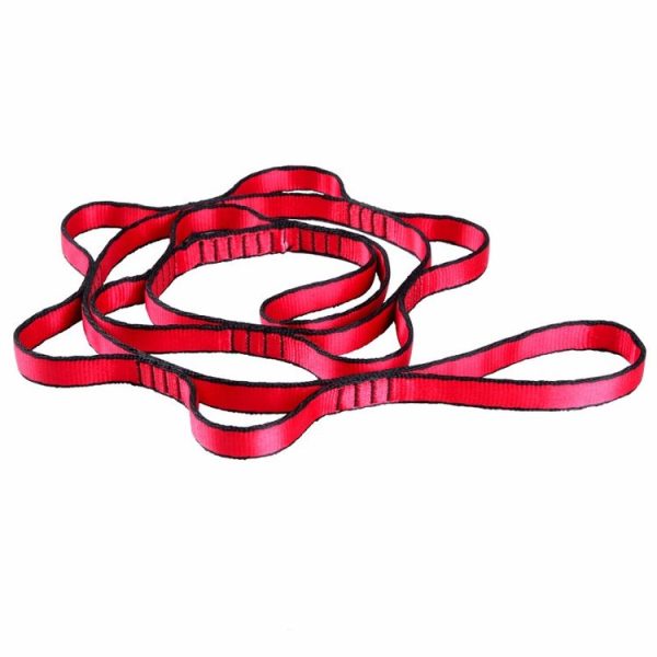 Aerial Yoga Hammock 7 Ring Extension Belt Nylon High-Strength Double Belt Hammock Strap, Length: 1.1m (Red)
