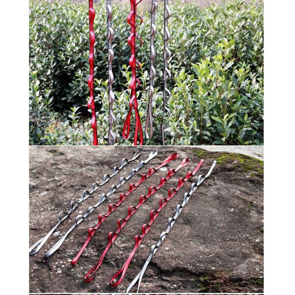 Aerial Yoga Hammock 7 Ring Extension Belt Nylon High-Strength Double Belt Hammock Strap, Length: 1.1m (Red) - Image 4