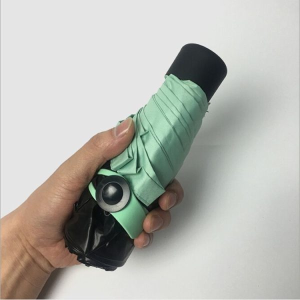 Carbon Fiber Mini Sunscreen Anti-UV Shade Rain and Rain Pocket Umbrella (Green) - Image 3