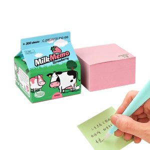 Creative Cute Milk Box Memo Note Paper Office School Supplies (Pasture)