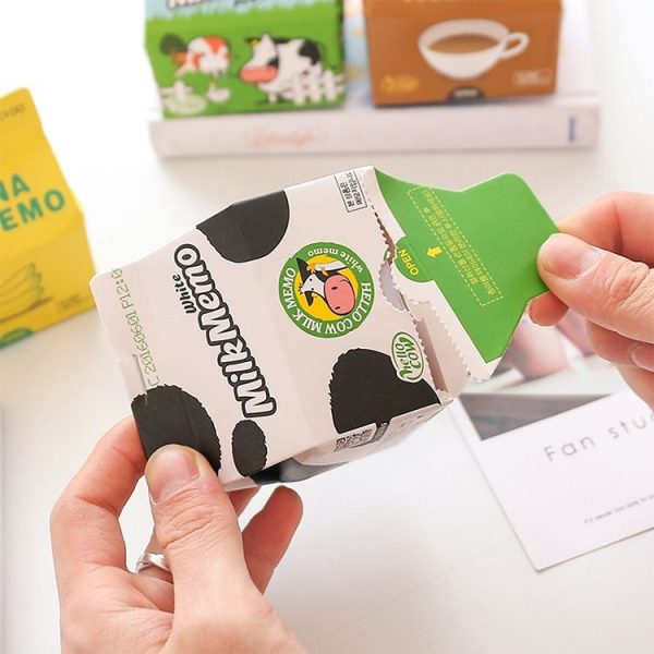 Creative Cute Milk Box Memo Note Paper Office School Supplies (Pasture) - Image 4