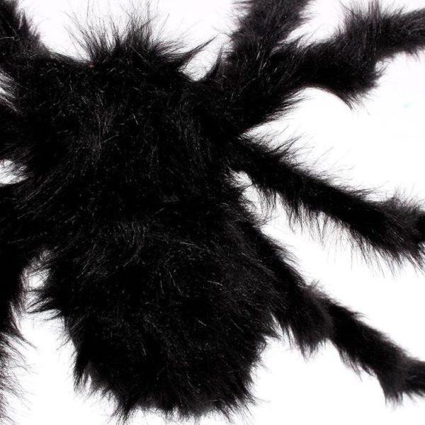 Creative Halloween Party Black Plush Spider Decoration, Size: 15cm - Image 3