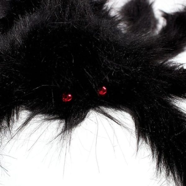 Creative Halloween Party Black Plush Spider Decoration, Size: 15cm - Image 4