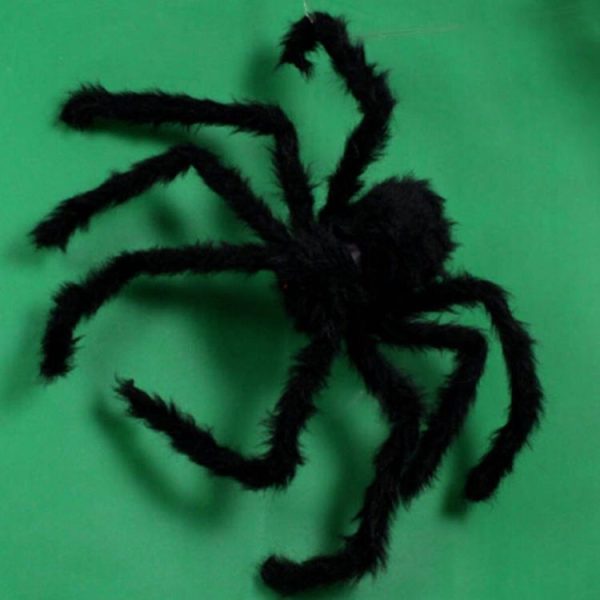 Creative Halloween Party Black Plush Spider Decoration, Size: 15cm - Image 5